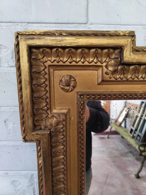 LARGE ANTIQUE EARLY 19TH C REGENCY GILT GESSO WALL PIER MIRROR C1820 - ADDITIONAL PHOTO 4