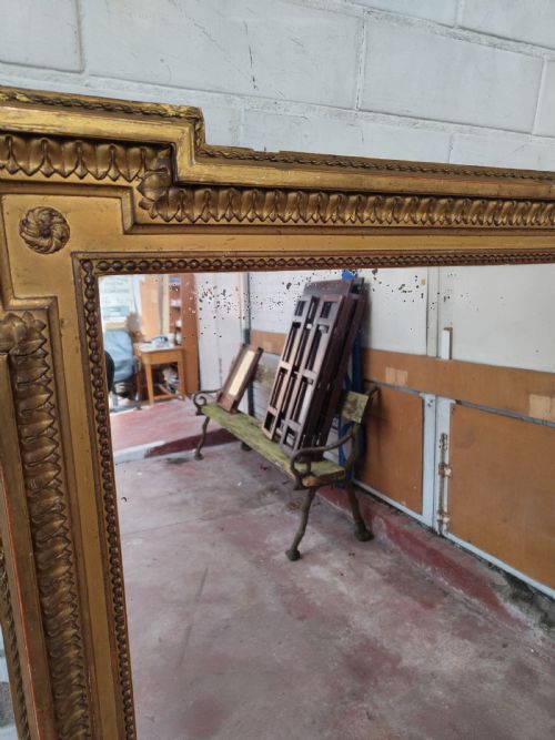 LARGE ANTIQUE EARLY 19TH C REGENCY GILT GESSO WALL PIER MIRROR C1820 - ADDITIONAL PHOTO 5