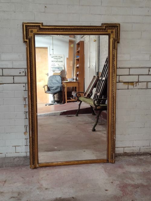 LARGE ANTIQUE EARLY 19TH C REGENCY GILT GESSO WALL PIER MIRROR C1820 - ADDITIONAL PHOTO 13