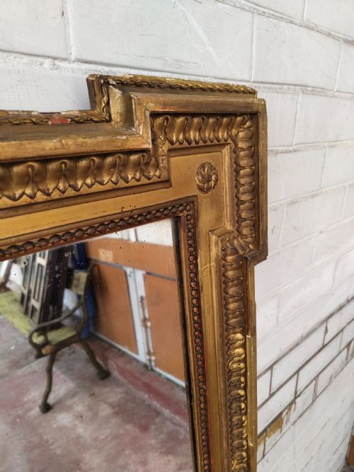 LARGE ANTIQUE EARLY 19TH C REGENCY GILT GESSO WALL PIER MIRROR C1820 - ADDITIONAL PHOTO 9
