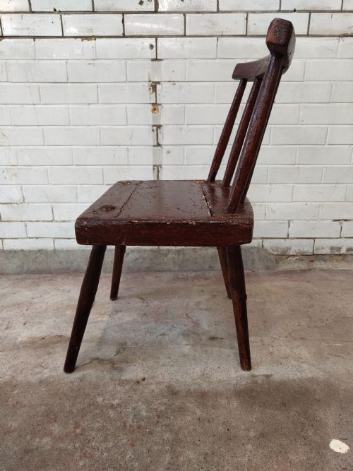 ANTIQUE 19TH C IRISH STICK BACK FAMINE VERNACULAR CHAIR - ADDITIONAL PHOTO 1