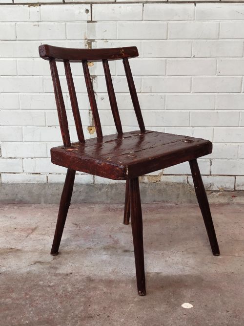 ANTIQUE 19TH C IRISH STICK BACK FAMINE VERNACULAR CHAIR - ADDITIONAL PHOTO 2