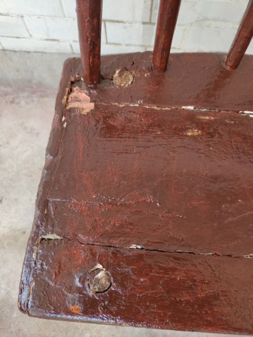 ANTIQUE 19TH C IRISH STICK BACK FAMINE VERNACULAR CHAIR - ADDITIONAL PHOTO 3