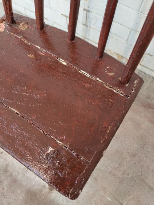 ANTIQUE 19TH C IRISH STICK BACK FAMINE VERNACULAR CHAIR - ADDITIONAL PHOTO 7