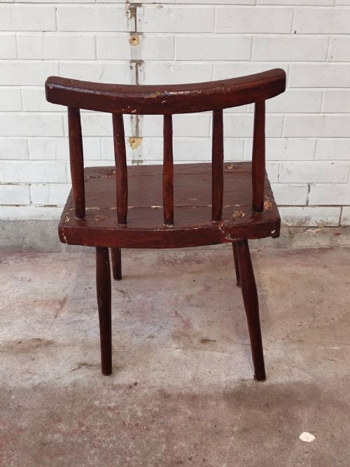 ANTIQUE 19TH C IRISH STICK BACK FAMINE VERNACULAR CHAIR - ADDITIONAL PHOTO 9