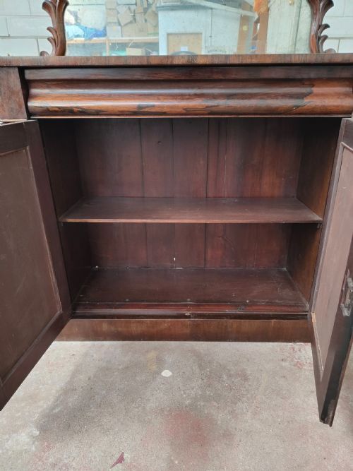 ANTIQUE COUNTRY HOUSE REGENCY ROSEWOOD CHIFFONIER WITH DISTRESSED MIRROR - ADDITIONAL PHOTO 10