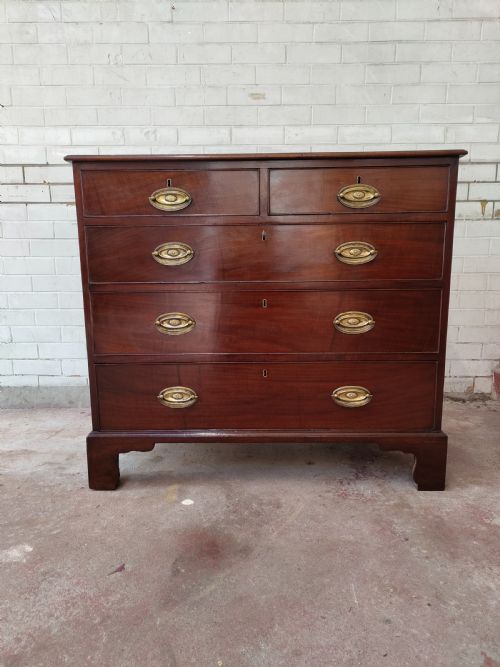 A GOOD ANTIQUE GEORGIAN MAHOGANY CHEST OF DRAWERS - ADDITIONAL PHOTO 14