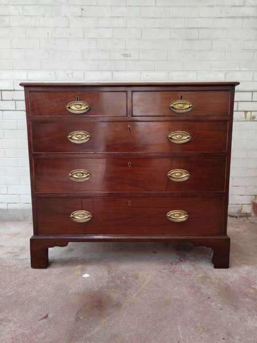 A GOOD ANTIQUE GEORGIAN MAHOGANY CHEST OF DRAWERS - ADDITIONAL PHOTO 15