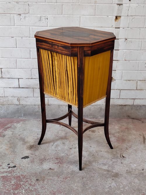 ANTIQUE 19TH CENTURY COROMANDEL WOOD WORK SEWING TABLE - ADDITIONAL PHOTO 7