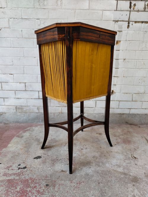 ANTIQUE 19TH CENTURY COROMANDEL WOOD WORK SEWING TABLE - ADDITIONAL PHOTO 8