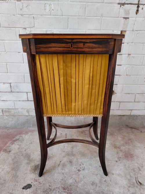 ANTIQUE 19TH CENTURY COROMANDEL WOOD WORK SEWING TABLE - ADDITIONAL PHOTO 9
