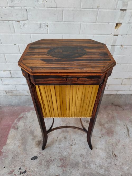 ANTIQUE 19TH CENTURY COROMANDEL WOOD WORK SEWING TABLE - ADDITIONAL PHOTO 12