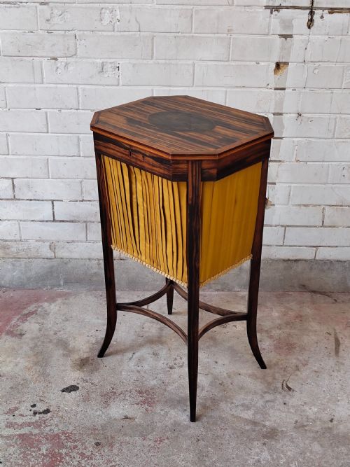 ANTIQUE 19TH CENTURY COROMANDEL WOOD WORK SEWING TABLE - ADDITIONAL PHOTO 20