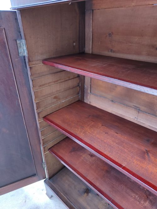 ANTIQUE REGENCY MAHOGANY ENCLOSED ADJUSTABLE BOOKCASE - ADDITIONAL PHOTO 8