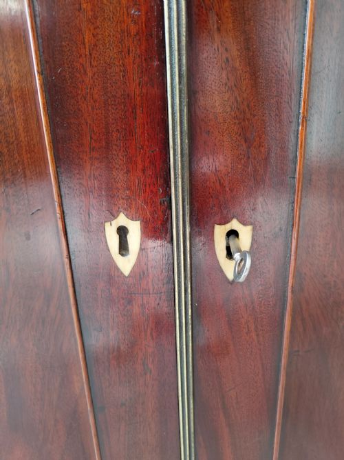 ANTIQUE REGENCY MAHOGANY ENCLOSED ADJUSTABLE BOOKCASE - ADDITIONAL PHOTO 10