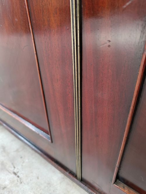 ANTIQUE REGENCY MAHOGANY ENCLOSED ADJUSTABLE BOOKCASE - ADDITIONAL PHOTO 11