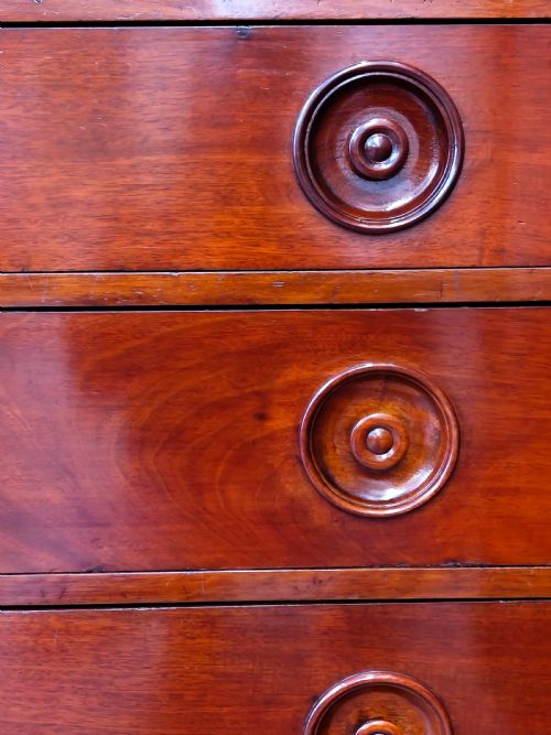 ANTIQUE VICTORIAN SOLID MAHOGANY TRIPLE WARDROBE ARMOIRE COMPACTUM - ADDITIONAL PHOTO 11