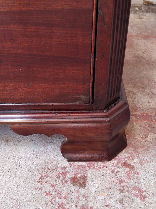 ANTIQUE GEORGE III SOLID MAHOGANY CHEST OF DRAWERS - ADDITIONAL PHOTO 7