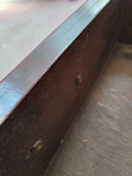ANTIQUE GEORGE III SOLID MAHOGANY CHEST OF DRAWERS - ADDITIONAL PHOTO 8