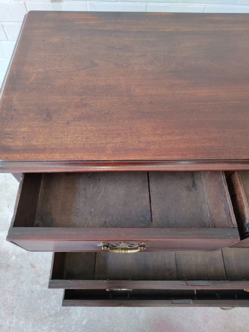 ANTIQUE GEORGE III SOLID MAHOGANY CHEST OF DRAWERS - ADDITIONAL PHOTO 10