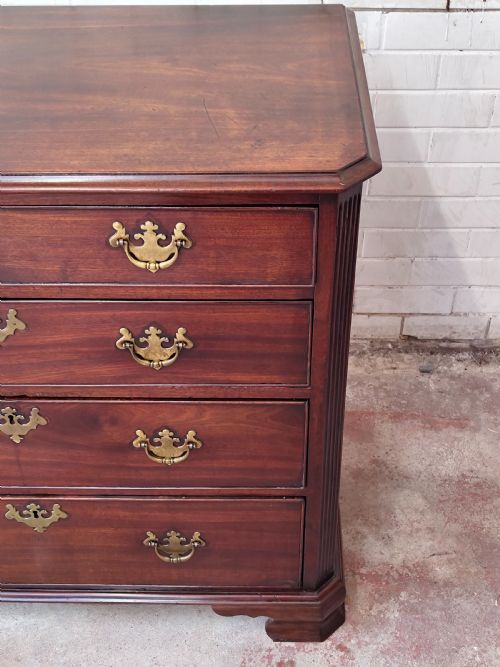 ANTIQUE GEORGE III SOLID MAHOGANY CHEST OF DRAWERS - ADDITIONAL PHOTO 15
