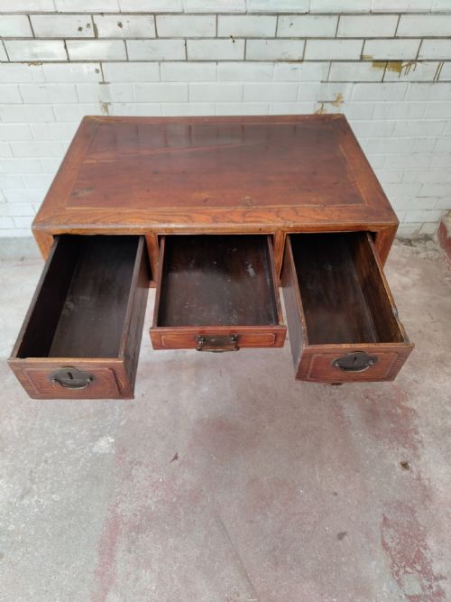 ANTIQUE 19TH CENTURY CHINESE EXPORT CALLIGRAPHY HOME OFFICE DESK - ADDITIONAL PHOTO 7