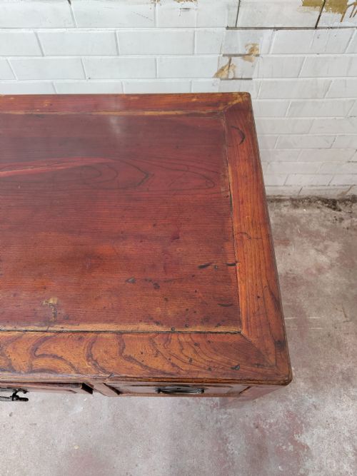 ANTIQUE 19TH CENTURY CHINESE EXPORT CALLIGRAPHY HOME OFFICE DESK - ADDITIONAL PHOTO 3