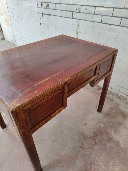 ANTIQUE 19TH CENTURY CHINESE EXPORT CALLIGRAPHY HOME OFFICE DESK - ADDITIONAL PHOTO 4