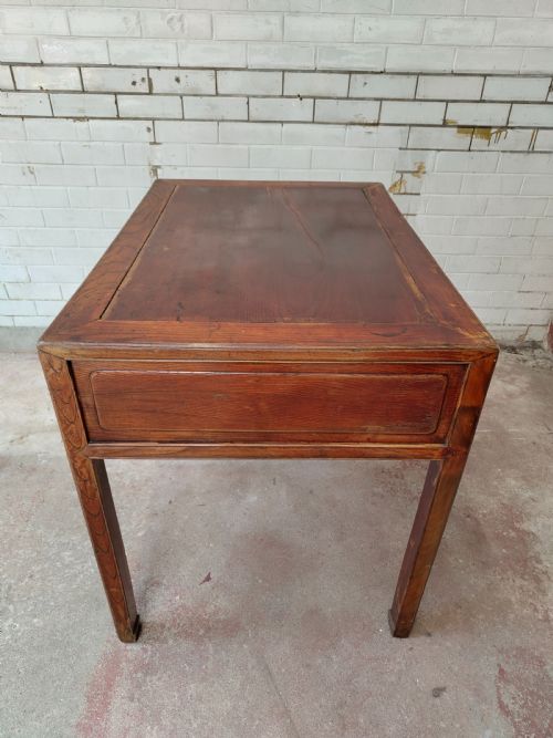 ANTIQUE 19TH CENTURY CHINESE EXPORT CALLIGRAPHY HOME OFFICE DESK - ADDITIONAL PHOTO 6