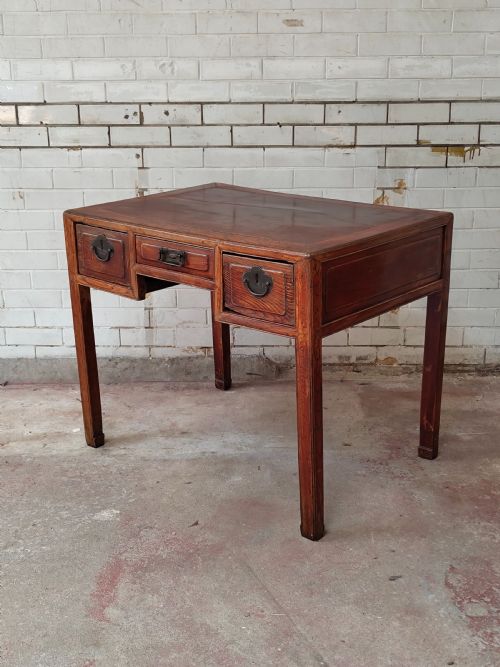 antique 19th century chinese export calligraphy home office desk - CATEGORY: ANTIQUE DESKS - DATED 19TH CENTURY