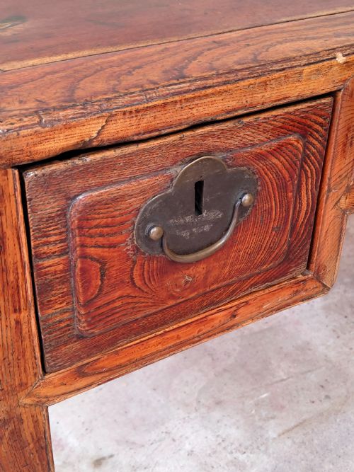 ANTIQUE 19TH CENTURY CHINESE EXPORT CALLIGRAPHY HOME OFFICE DESK - ADDITIONAL PHOTO 11