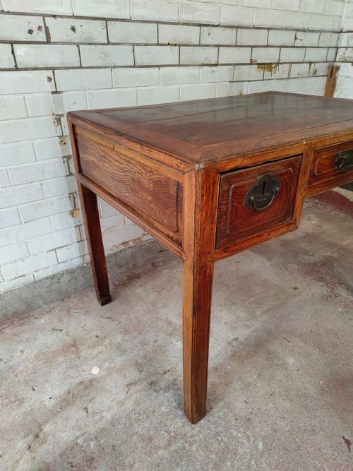 ANTIQUE 19TH CENTURY CHINESE EXPORT CALLIGRAPHY HOME OFFICE DESK - ADDITIONAL PHOTO 12