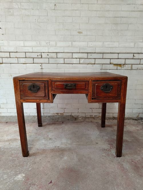 ANTIQUE 19TH CENTURY CHINESE EXPORT CALLIGRAPHY HOME OFFICE DESK - ADDITIONAL PHOTO 14