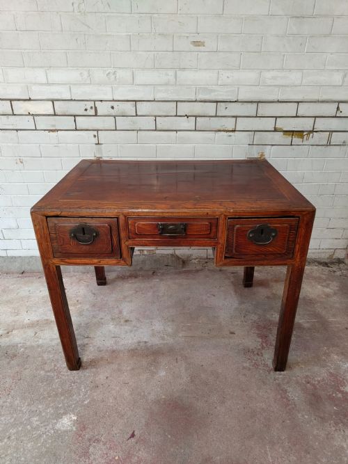 ANTIQUE 19TH CENTURY CHINESE EXPORT CALLIGRAPHY HOME OFFICE DESK - ADDITIONAL PHOTO 15