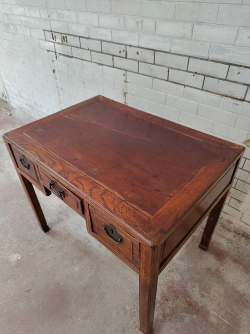 ANTIQUE 19TH CENTURY CHINESE EXPORT CALLIGRAPHY HOME OFFICE DESK - ADDITIONAL PHOTO 16