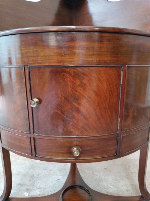 ANTIQUE GEORGIAN REGENCY SOLID MAHOGANY CORNER CUPBOARD STAND - ADDITIONAL PHOTO 13
