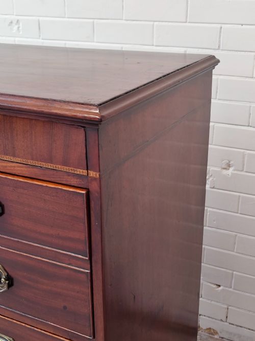 ANTIQUE GEORGIAN REGENCY MAHOGANY SECRETAIRE CHEST OF DRAWERS - ADDITIONAL PHOTO 2