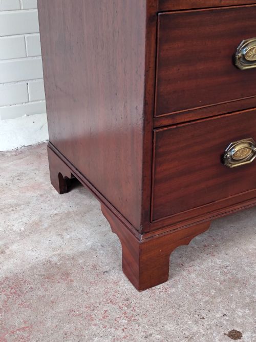 ANTIQUE GEORGIAN REGENCY MAHOGANY SECRETAIRE CHEST OF DRAWERS - ADDITIONAL PHOTO 4
