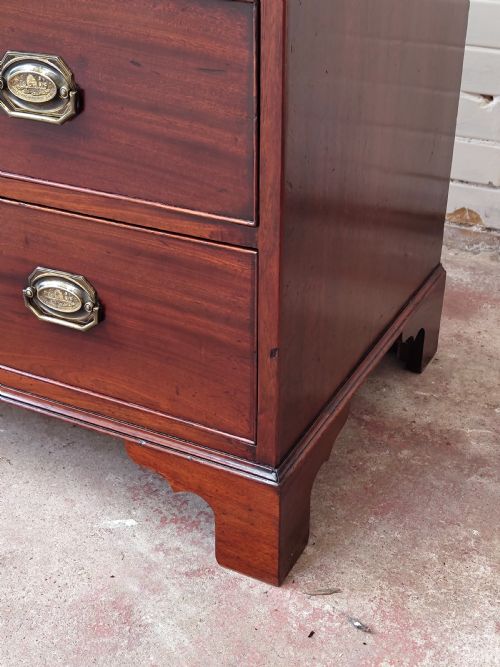 ANTIQUE GEORGIAN REGENCY MAHOGANY SECRETAIRE CHEST OF DRAWERS - ADDITIONAL PHOTO 7