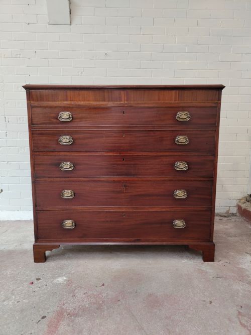 ANTIQUE GEORGIAN REGENCY MAHOGANY SECRETAIRE CHEST OF DRAWERS - ADDITIONAL PHOTO 10