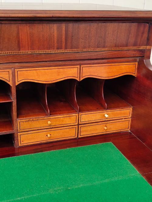 ANTIQUE GEORGIAN REGENCY MAHOGANY SECRETAIRE CHEST OF DRAWERS - ADDITIONAL PHOTO 14
