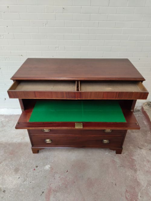 ANTIQUE GEORGIAN REGENCY MAHOGANY SECRETAIRE CHEST OF DRAWERS - ADDITIONAL PHOTO 16