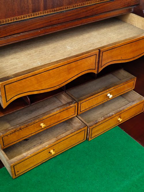 ANTIQUE GEORGIAN REGENCY MAHOGANY SECRETAIRE CHEST OF DRAWERS - ADDITIONAL PHOTO 17