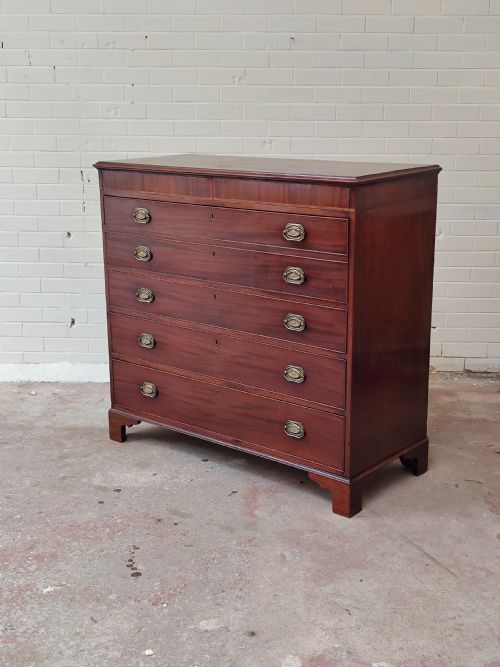 ANTIQUE GEORGIAN REGENCY MAHOGANY SECRETAIRE CHEST OF DRAWERS - ADDITIONAL PHOTO 18