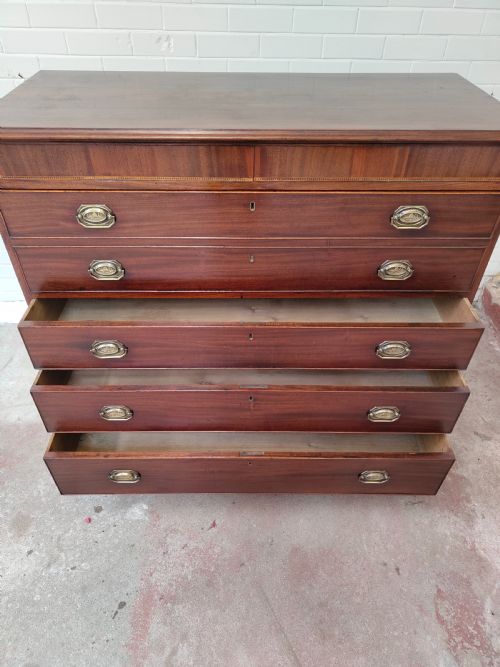 ANTIQUE GEORGIAN REGENCY MAHOGANY SECRETAIRE CHEST OF DRAWERS - ADDITIONAL PHOTO 20