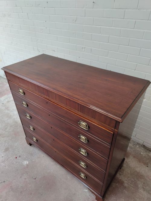 ANTIQUE GEORGIAN REGENCY MAHOGANY SECRETAIRE CHEST OF DRAWERS - ADDITIONAL PHOTO 23