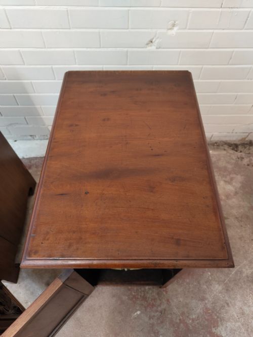 ANTIQUE PAIR OF EDWARDIAN SOLID WALNUT BEDSIDE CABINETS CUPBOARDS TABLES - ADDITIONAL PHOTO 1
