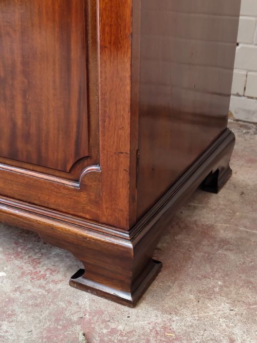 ANTIQUE EDWARDIAN SOLID MAHOGANY DWARF DOUBLE WARDROBE ARMOIRE COMPACTUM BY MAPLE CO LONDON - ADDITIONAL PHOTO 12