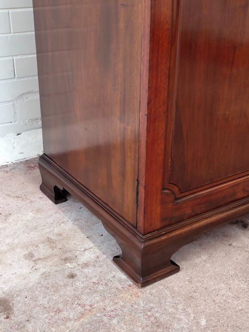 ANTIQUE EDWARDIAN SOLID MAHOGANY DWARF DOUBLE WARDROBE ARMOIRE COMPACTUM BY MAPLE CO LONDON - ADDITIONAL PHOTO 14