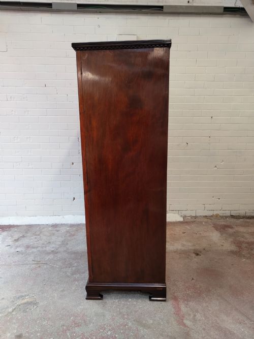 ANTIQUE EDWARDIAN SOLID MAHOGANY DWARF DOUBLE WARDROBE ARMOIRE COMPACTUM BY MAPLE CO LONDON - ADDITIONAL PHOTO 16